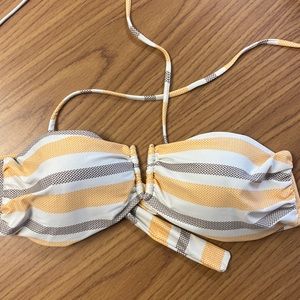 L Space striped bikini top, size medium, removable strap, worn twice ☀️